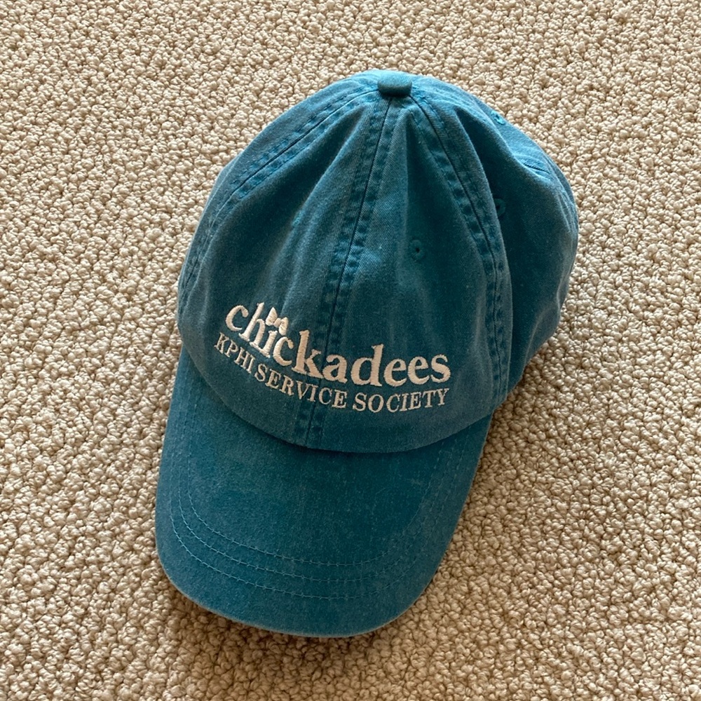 Adams Chickadees KPhi Service Society Teal Blue Hat Baseball Cap One Size EUC